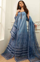 Luxury Lawn By Sobia Nazir Unstitched Lawn Embriodered 3 Piece Suit - SNLEL-6B- Summer Collection