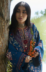 ZAHA WINTER COLLECTION'24 EMBROIDERED SUITS UNSTITCHED 3 PIECE- ZH24W15 -   WINTER COLLECTION'