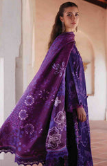 Luxury Lawn By Farah Talib Aziz Unstitched Lawn Embroidered 3 Piece Suit - FTALXL-06- Vicenta Violet - Summer Collection