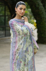 Signature Vol- II By Elaf Unstitched Lawn Embroidered 3 Piece Suit - ELFSGNV2-3B- Katie - Summer Collection