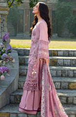 Luxury By Elaf Unstitched Lawn Embroidered 3 Piece Suit - ELFLXL-9- Rosee - Summer Collection