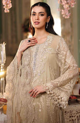 Tea Affair By Maria B Unstitched Chiffon Embroidered 3 Piece Suit- MBTACH-03- Formal Collection