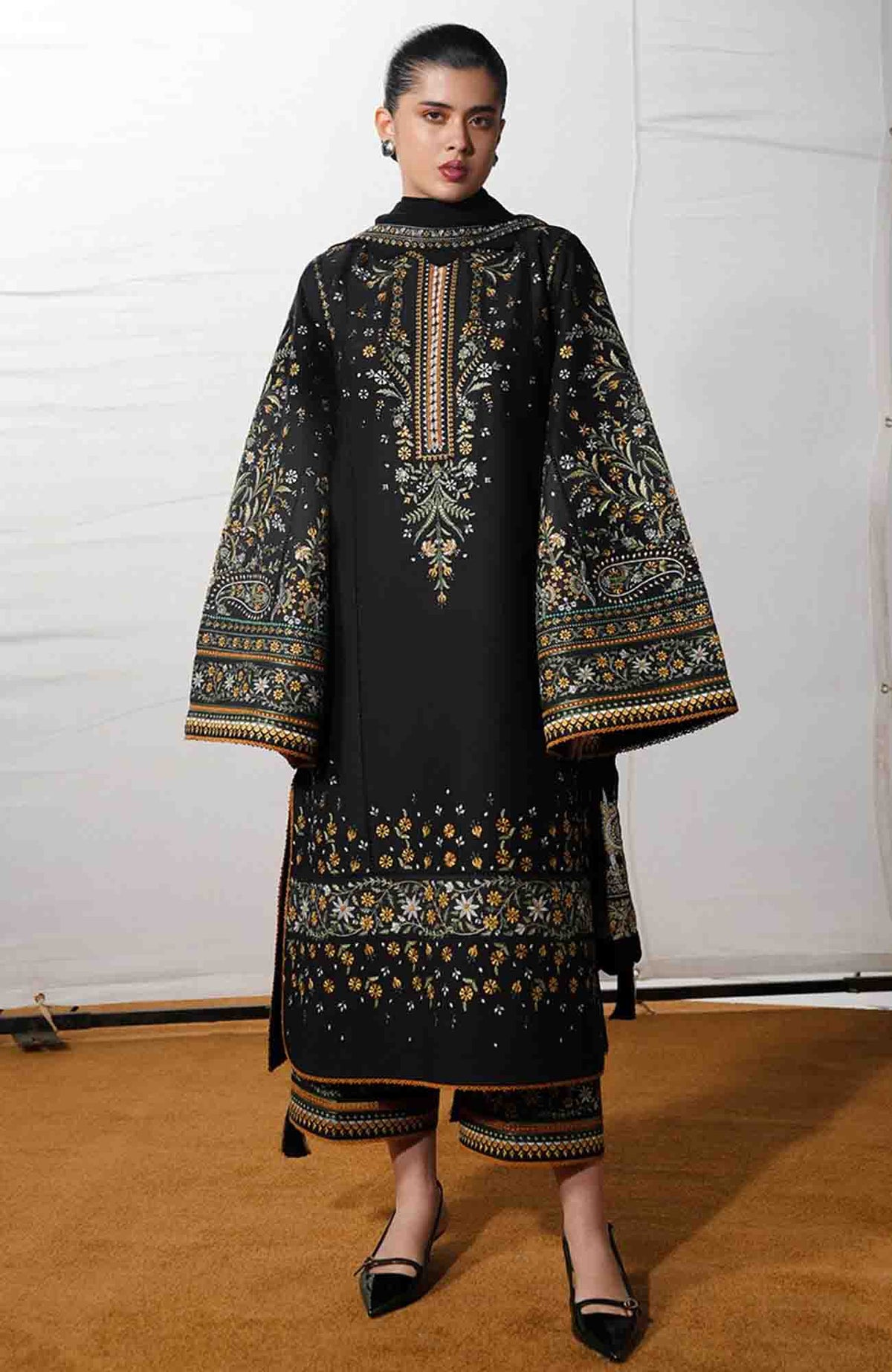 Jugnu by Hussain Rehar Unstitched Lawn Embroidered 3 Piece Suits- -JUGELXL-06- Rani- Summer Collection