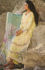 Summer Dream By Manara Unstitched Lawn Embroidered 3 Piece Suit - MNMSDRL-06- Golden Haze-Summer Collection