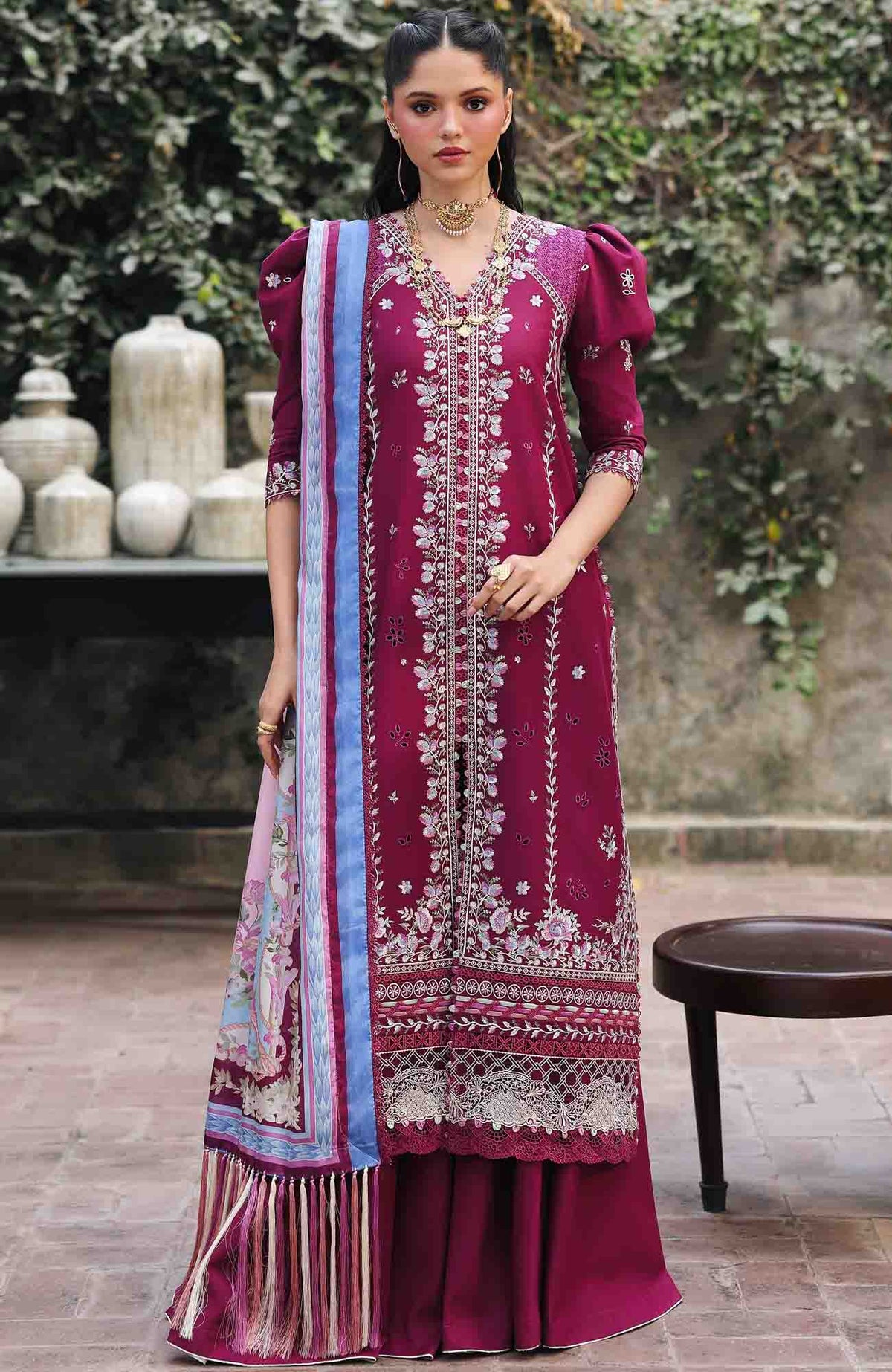 Lumina By Bin Ilyas Unstitched Lawn Embroidered 3 Piece Suit BNLYLMN-06  Summer Collection