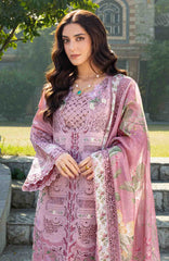 Luxury By Elaf Unstitched Lawn Embroidered 3 Piece Suit - ELFLXL-9- Rosee - Summer Collection
