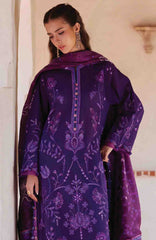 Luxury Lawn By Farah Talib Aziz Unstitched Lawn Embroidered 3 Piece Suit - FTALXL-06- Vicenta Violet - Summer Collection