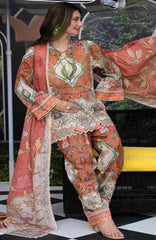Luxury Printed Lawn By Regalia Unstitched  Lawn Printed 3 Piece Suit  - RGLASIBPRT-04- Coral Chand- Summer Collection
