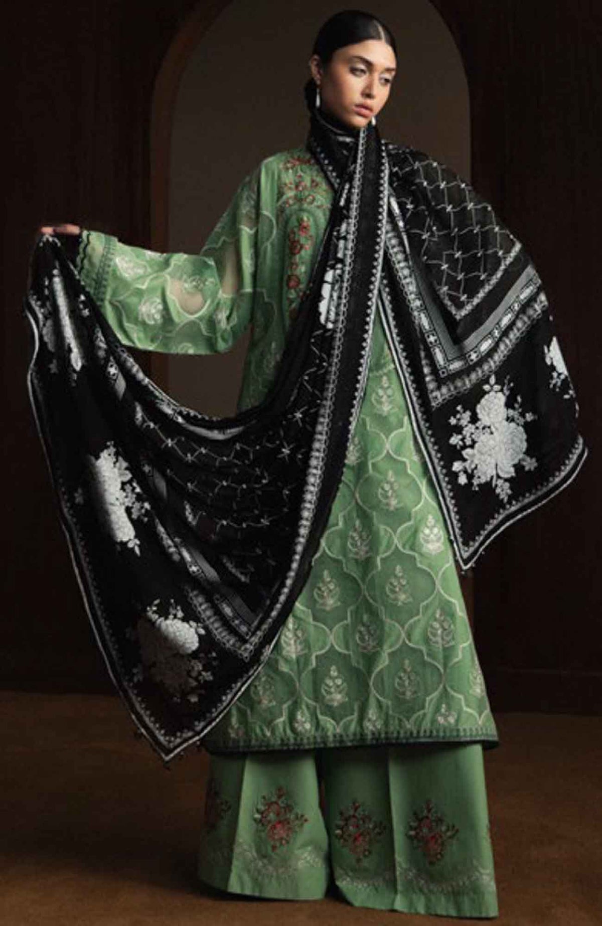 Satori By Zara Shahjahan Unstitched Lawn Embroidered 3 Piece Suit  - ZSSTL-6 -MIDORIYA- Summer Collection