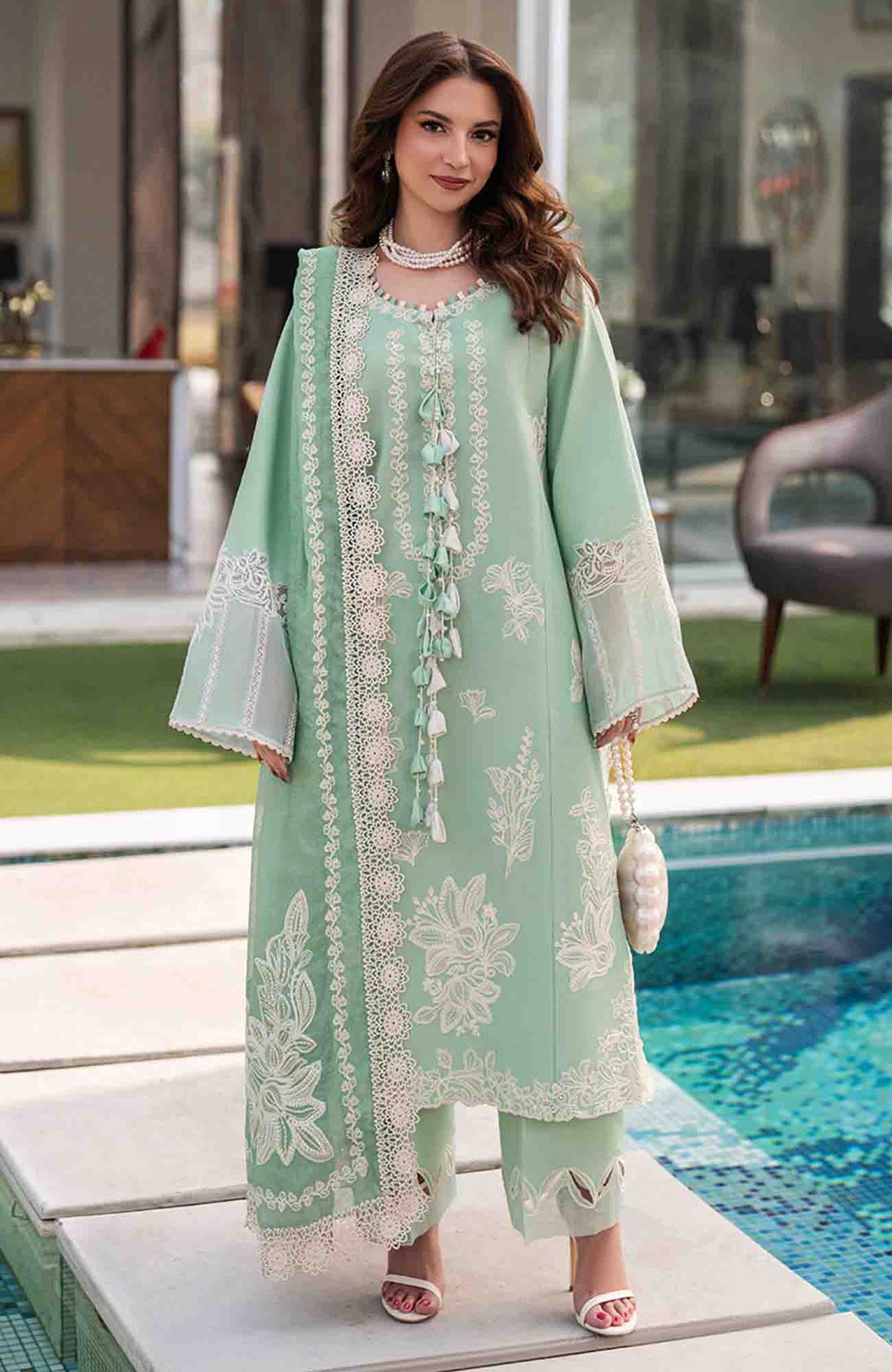 Carnation By Rang Rasiya  Unstitched  Lawn Embroidered 3 Piece Suit RRCRTL-06- Hiba- Summer Collection