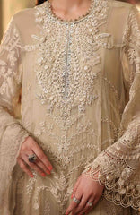 Tea Affair By Maria B Unstitched Chiffon Embroidered 3 Piece Suit- MBTACH-03- Formal Collection