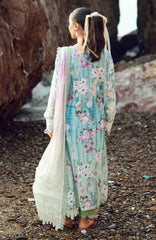 Nureh Gardenia Unstitched Lawn Embroidered 3 Piece Suit - NRGRDL2-06- Summer Collection