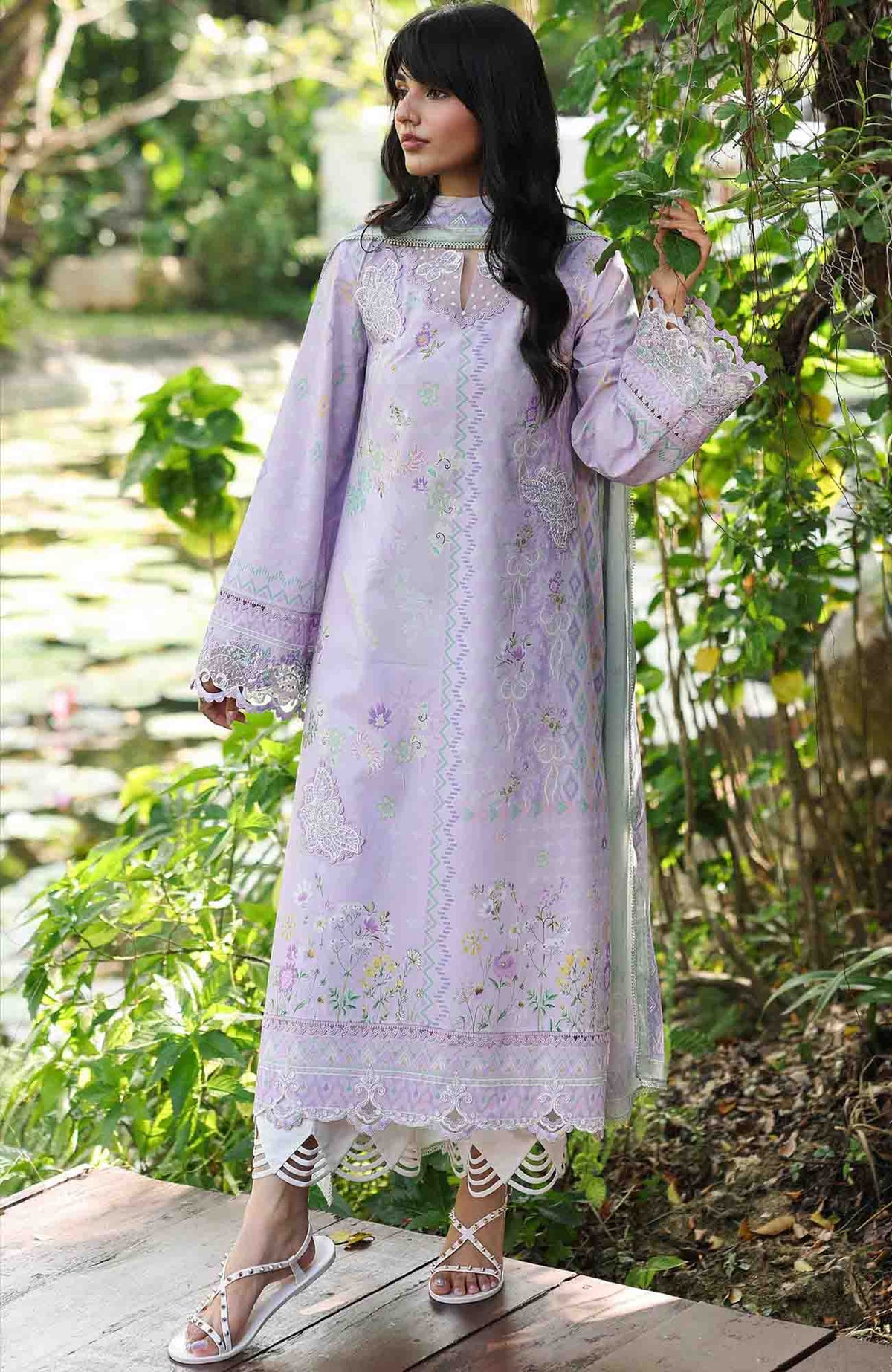QPrints By Qalamkar Unstitched Lawn Printed 3 Piece Suit QLMQP26 Fiona - 3B - Summer Collection