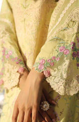 Summer Dream By Manara Unstitched Lawn Embroidered 3 Piece Suit - MNMSDRL-06- Golden Haze-Summer Collection