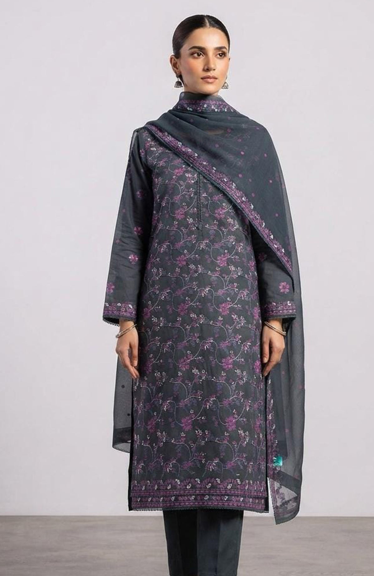 Luxury Embroidered by Saqafat Unstitched Embroidered 3 Piece Suit - SQFTESS-03- Summer Collection