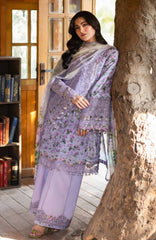 Chikankari by Elaf Unstitched Lawn Embroidered 3 Piece Suit - ELFCKL6B- Iris -Summer Collection