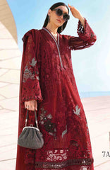 Luxury Lawn By Maria B Unstitched Lawn Embroidered 3 Piece Suit - MBLXL-7A- Summer Collection