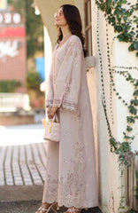 Noor Chikankari By Saadia Asad Unstitched Lawn Embroidered 3 Piece Suit - NSACKL-7A -  Summer Collection