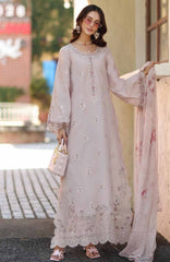 Noor Chikankari By Saadia Asad Unstitched Lawn Embroidered 3 Piece Suit - NSACKL-7A -  Summer Collection