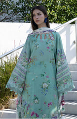 Santorini by Elaf Unstitched Lawn Printed 3 Piece Unstitched Suit - ELFSAN7A- Teal Me- Summer Collection