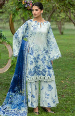 Bridgerton By Elaf Unstitched Lawn Printed 3 Piece Suit  - ELFBRGLP-7B- Fiori D' Avorio- Summer Collection