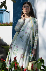 Santorini by Elaf Unstitched Lawn Printed 3 Piece Unstitched Suit - ELFSAN7B- Moon Flower- Summer Collection