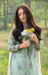 Chikankari by Elaf Unstitched Lawn Embroidered 3 Piece Suit - ELFCKL7B- Nahl -Summer Collection