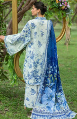 Bridgerton By Elaf Unstitched Lawn Printed 3 Piece Suit  - ELFBRGLP-7B- Fiori D' Avorio- Summer Collection