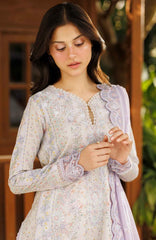 Summer Together  by Afrozeh Unstitched Lawn Embroidered 3 Piece Suit - AFRSTGL-03- Solayne - Summer Collection