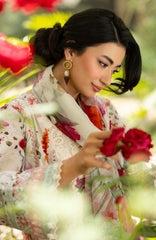 Signature Vol- II By Elaf Unstitched Lawn Embroidered 3 Piece Suit - ELFSGNV2-4A- Claire - Summer Collection