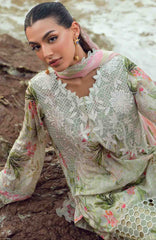Nureh Gardenia Unstitched Lawn Embroidered 3 Piece Suit - NRGRDL2-07- Summer Collection