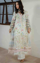 Summer Dream By Manara Unstitched Lawn Embroidered 3 Piece Suit - MNMSDRL-07- White Guara-Summer Collection