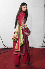 Jugnu by Hussain Rehar Unstitched Lawn Embroidered 3 Piece Suits- -JUGELXL-07- Diryaz- Summer Collection