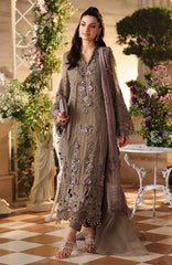 Tea Affair By Maria B Unstitched Chiffon Embroidered 3 Piece Suit- MBTACH-02- Formal Collection