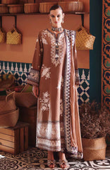 Nuvera Hemline By Mushq Unstitched Raw Silk Embroidered 3 Piece Suit MQHMNVF7-Sally- Festive Collection