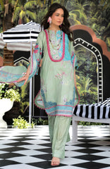 Luxury Lawn By Regalia Unstitched  Lawn Embroidered 3 Piece Suit  - RGLASIBLXL-01-Ayla Glow- Summer Collection