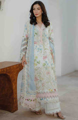 Summer Dream By Manara Unstitched Lawn Embroidered 3 Piece Suit - MNMSDRL-07- White Guara-Summer Collection