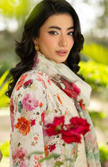 Signature Vol- II By Elaf Unstitched Lawn Embroidered 3 Piece Suit - ELFSGNV2-4A- Claire - Summer Collection