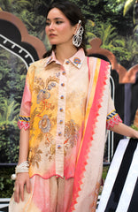 Luxury Printed Lawn By Regalia Unstitched  Lawn Printed 3 Piece Suit  - RGLASIBPRT-11- Sunset Saira- Summer Collection