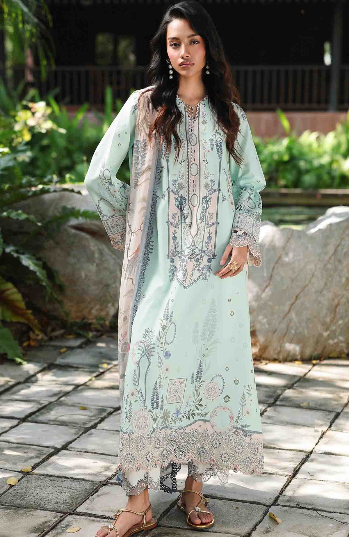 QPrints By Qalamkar Unstitched Lawn Printed 3 Piece Suit QLMQP26 Slona - 4A - Summer Collection