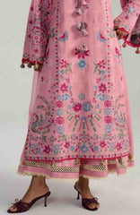 Zan By Hussain Rehar Unstitched Lawn Embroidered 3 Piece Suit -HRZANLXL-11- Pembe- Summer Collection