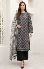 Black & White by Regalia Textile Unstitched Lawn Printed 3 Piece Suit  - RGLBLWTLP -07  Summer Collection