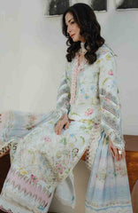 Summer Dream By Manara Unstitched Lawn Embroidered 3 Piece Suit - MNMSDRL-07- White Guara-Summer Collection