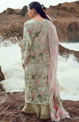 Nureh Gardenia Unstitched Lawn Embroidered 3 Piece Suit - NRGRDL2-07- Summer Collection