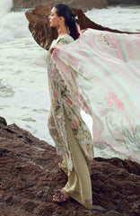 Nureh Gardenia Unstitched Lawn Embroidered 3 Piece Suit - NRGRDL2-07- Summer Collection