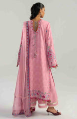 Zan By Hussain Rehar Unstitched Lawn Embroidered 3 Piece Suit -HRZANLXL-11- Pembe- Summer Collection