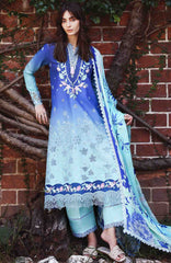 Solace Ombre Chikankari By Mushq Unstitched Lawn Embroidered 3 Piece Suit - MQHMSOCK- Moonlit Ease- Summer Collection