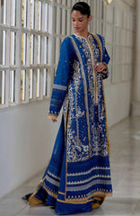 Luxury Lawn By Sobia Nazir Unstitched Lawn Embriodered 3 Piece Suit - SNLEL-8A- Summer Collection