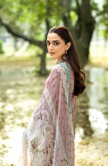 Chikankari by Elaf Unstitched Lawn Embroidered 3 Piece Suit - ELFCKL8A- Sahaa -Summer Collection