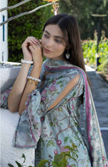 Santorini by Elaf Unstitched Lawn Printed 3 Piece Unstitched Suit - ELFSAN8A- Eirinr Bloom- Summer Collection